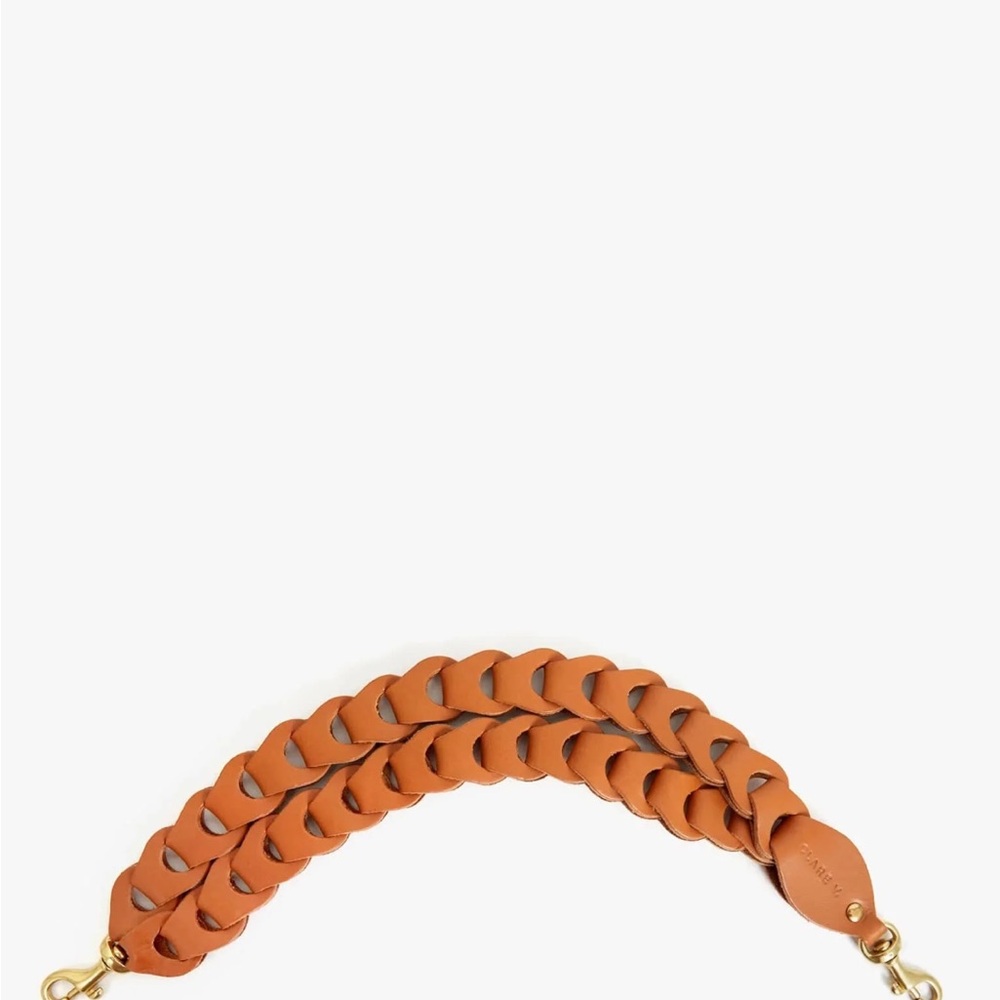 NWT Clare V. | Double Veg Link Shortie Strap, Tan Cuoio